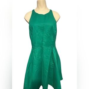 Halston Heritage Strapless Green Dress